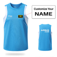 Thumbnail for Airbus A330 & Text Designed Men Sleeveless T-shirt Quick Dry Vests