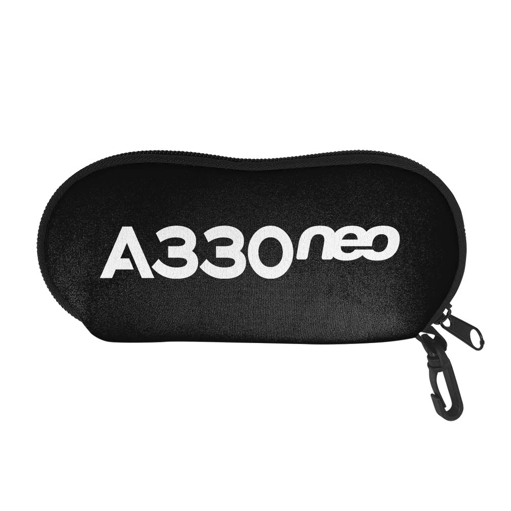 A330neo & Text Designed Glasses Bag