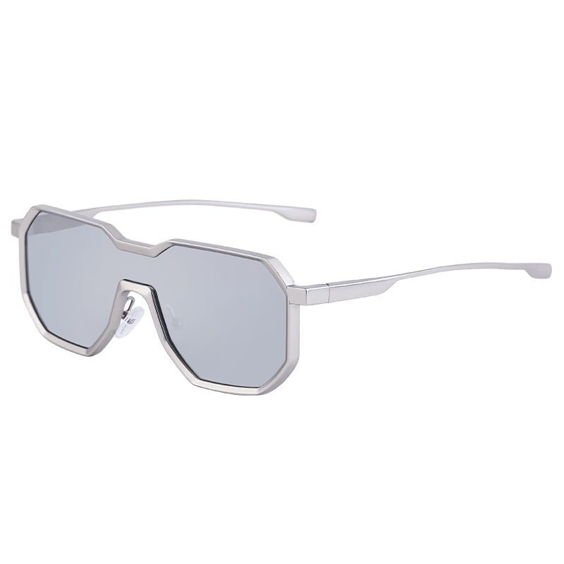 One Piece Irregular Pilot Sun Glasses