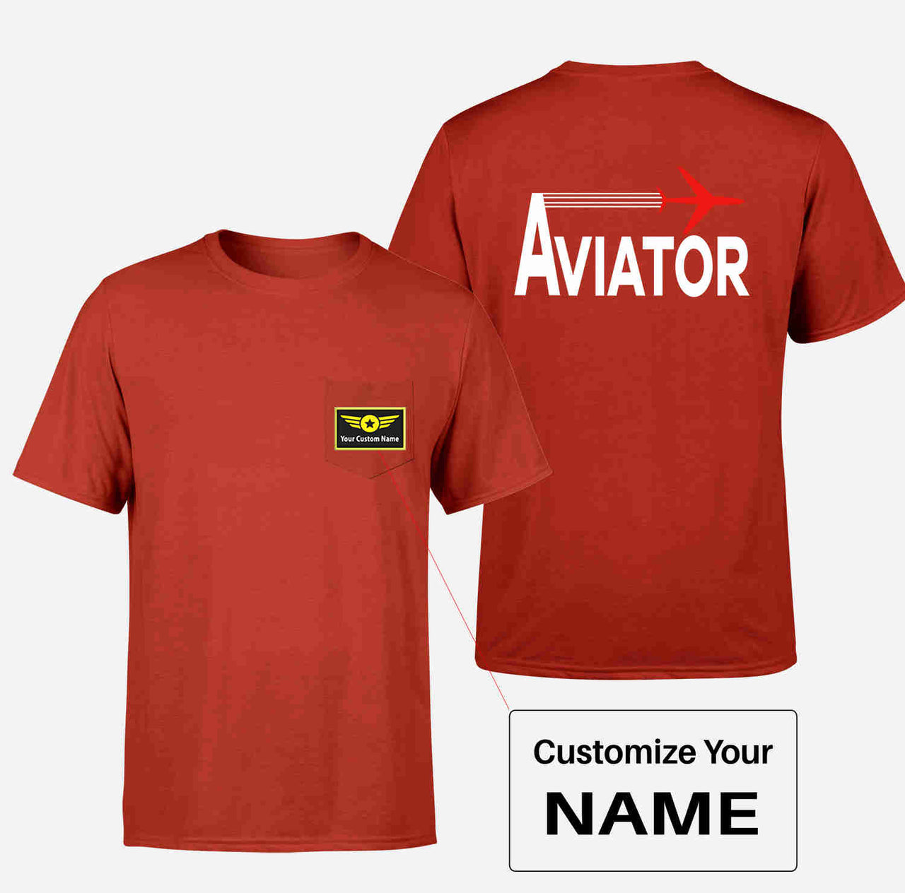 Aviator Designed Pocket T-Shirts