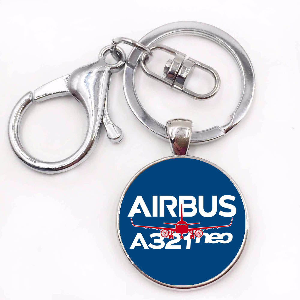 Amazing Airbus A321neo Designed Circle Key Chains