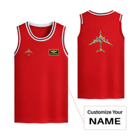 Thumbnail for Colourful Airplane Designed Basketball Style Sports Tank Tops