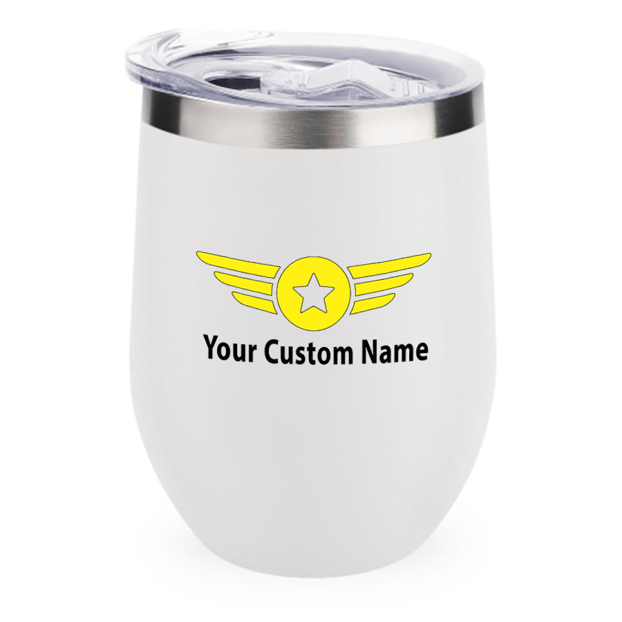 Custom Name (Badge 4) Designed 12oz Egg Cups