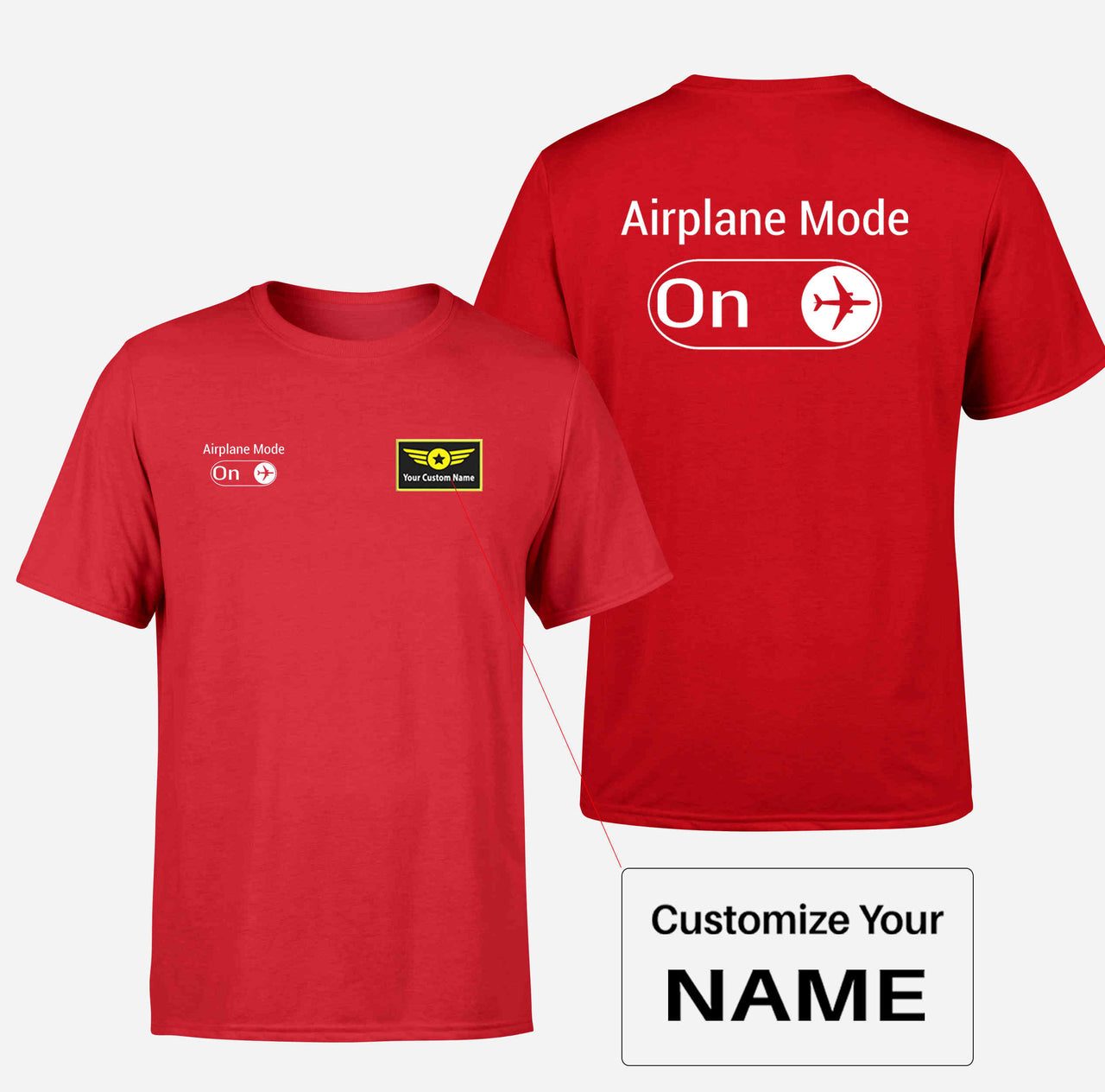 Airplane Mode On Double-Side T-Shirts