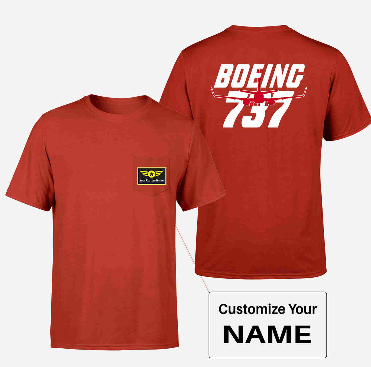 Amazing Boeing 737 Designed Pocket T-Shirts