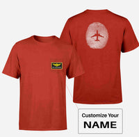 Thumbnail for Aviation Finger Print Designed Pocket T-Shirts