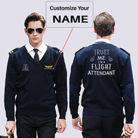 Thumbnail for Trust Me I'm a Flight Attendant Designed Wool Pilot Sweaters