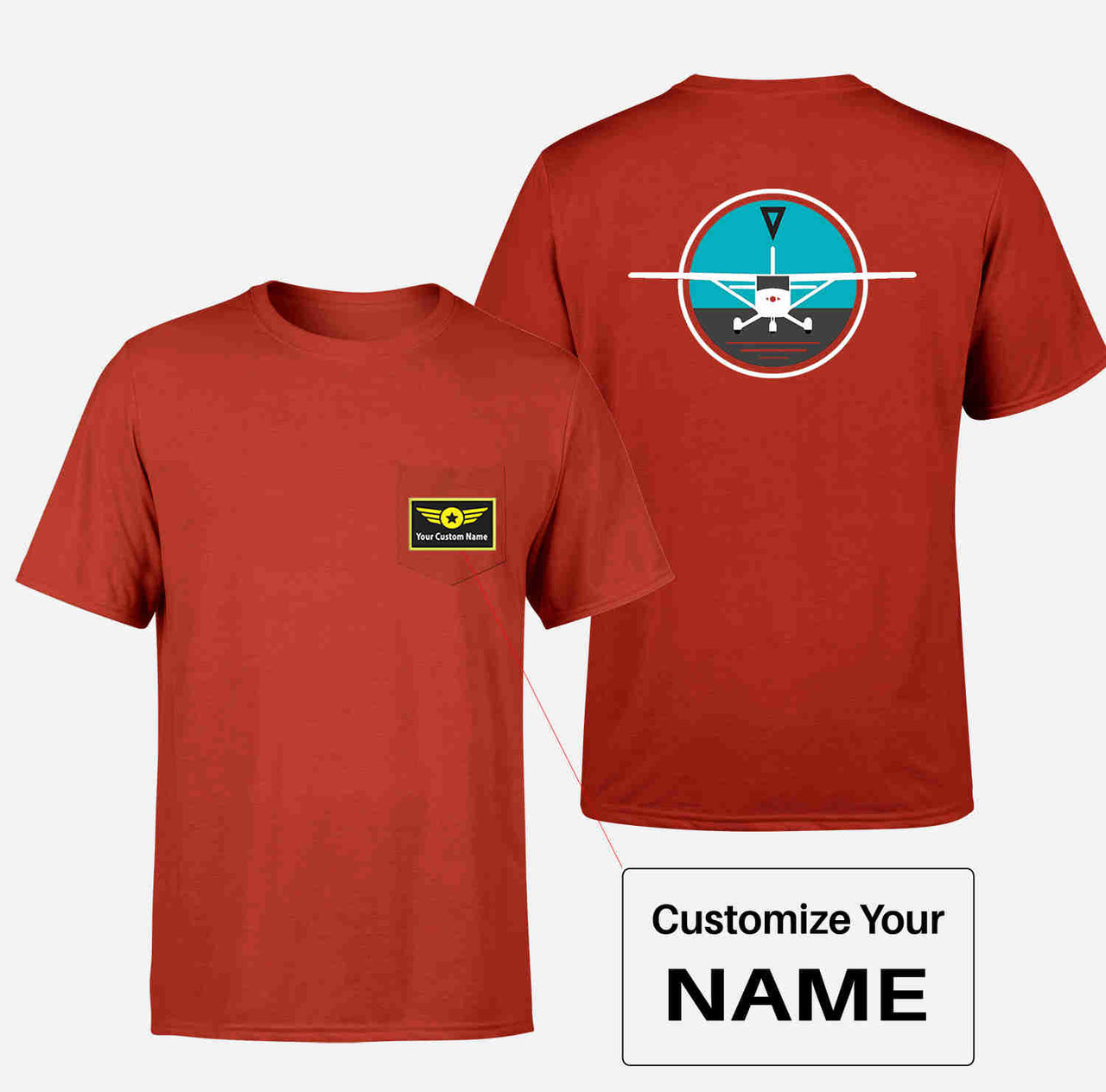 Cessna & Gyro Designed Pocket T-Shirts