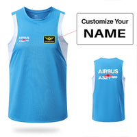 Thumbnail for Amazing Airbus A321neo Designed Men Sleeveless T-shirt Quick Dry Vests