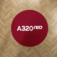 Thumbnail for A320neo & Text Designed Carpet & Floor Mats (Round)