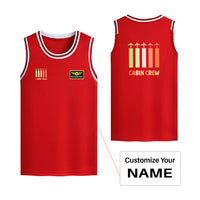 Thumbnail for Colourful Cabin Crew Designed Basketball Style Sports Tank Tops