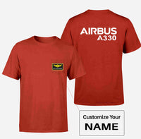 Thumbnail for Airbus A330 & Text Designed Pocket T-Shirts