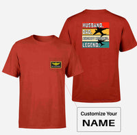 Thumbnail for Husband & Dad & Aircraft Mechanic & Legend Designed Pocket T-Shirts