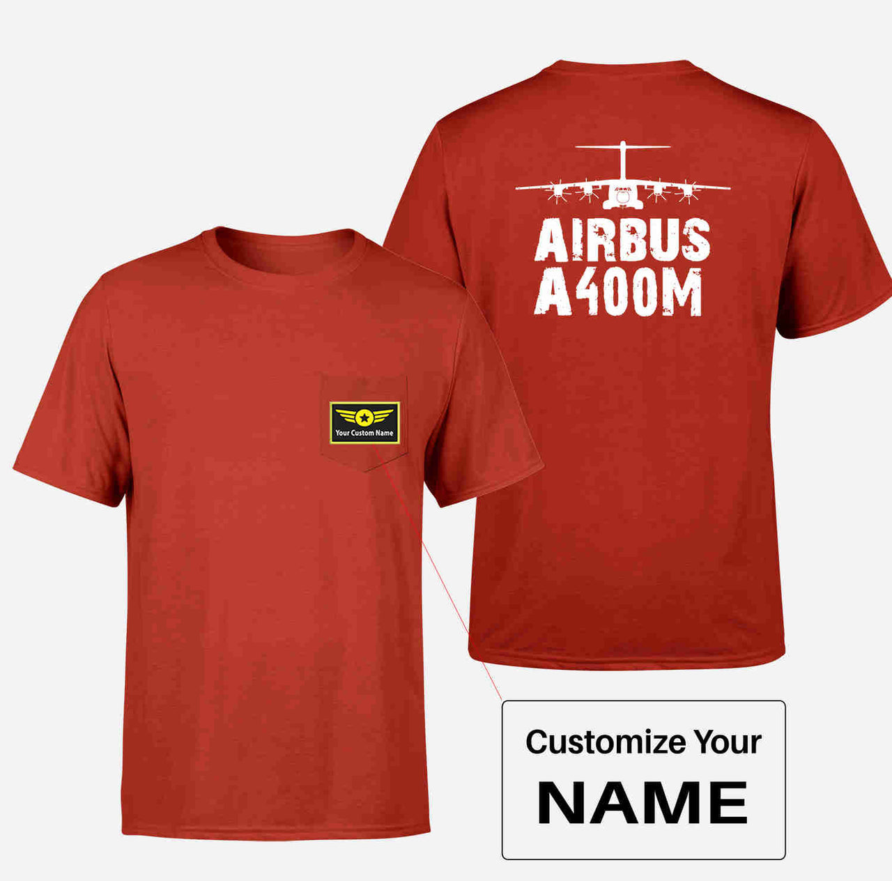 Airbus A400M & Plane Designed Pocket T-Shirts