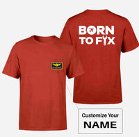 Thumbnail for Born To Fix Airplanes Designed Pocket T-Shirts