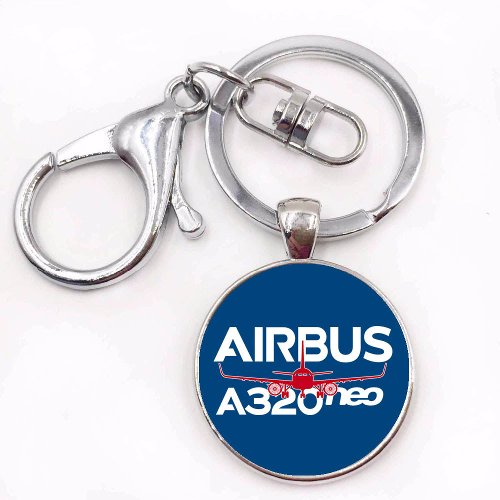 Amazing Airbus A320neo Designed Circle Key Chains