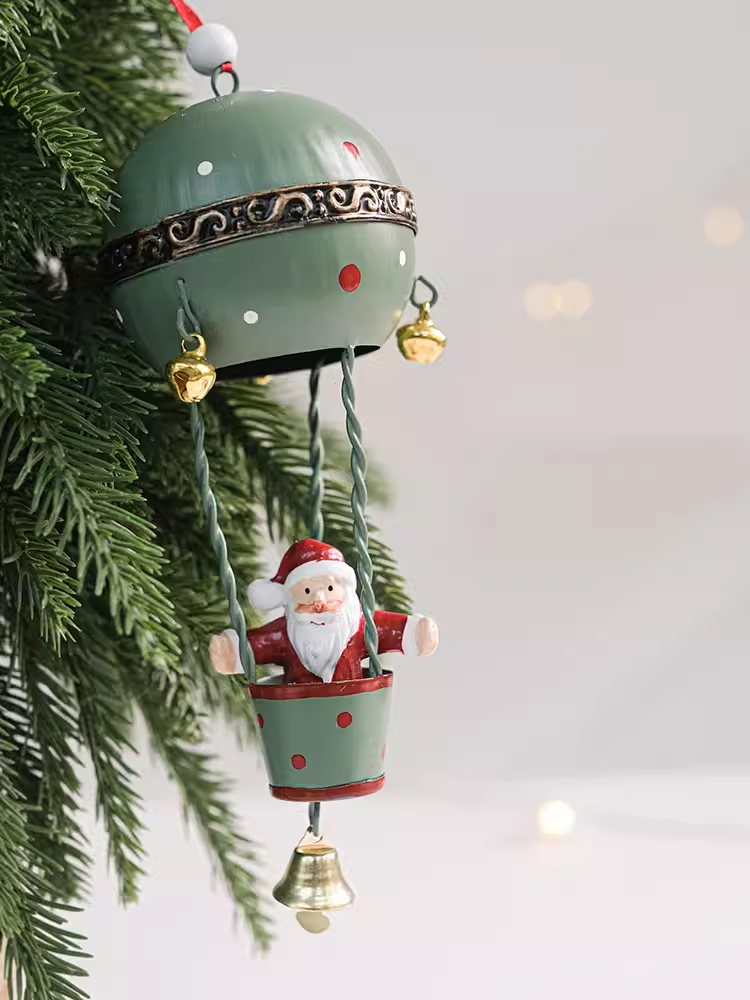 Hot Air Balloon Santa Claus Snowman&Reindeer Claus  for Christmas Tree (2) Didiseaon Ornaments