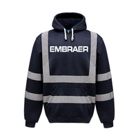 Thumbnail for Embraer & Text Designed Reflective Hoodies