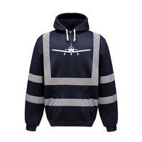 Thumbnail for Piper PA28 Silhouette Plane Designed Reflective Hoodies