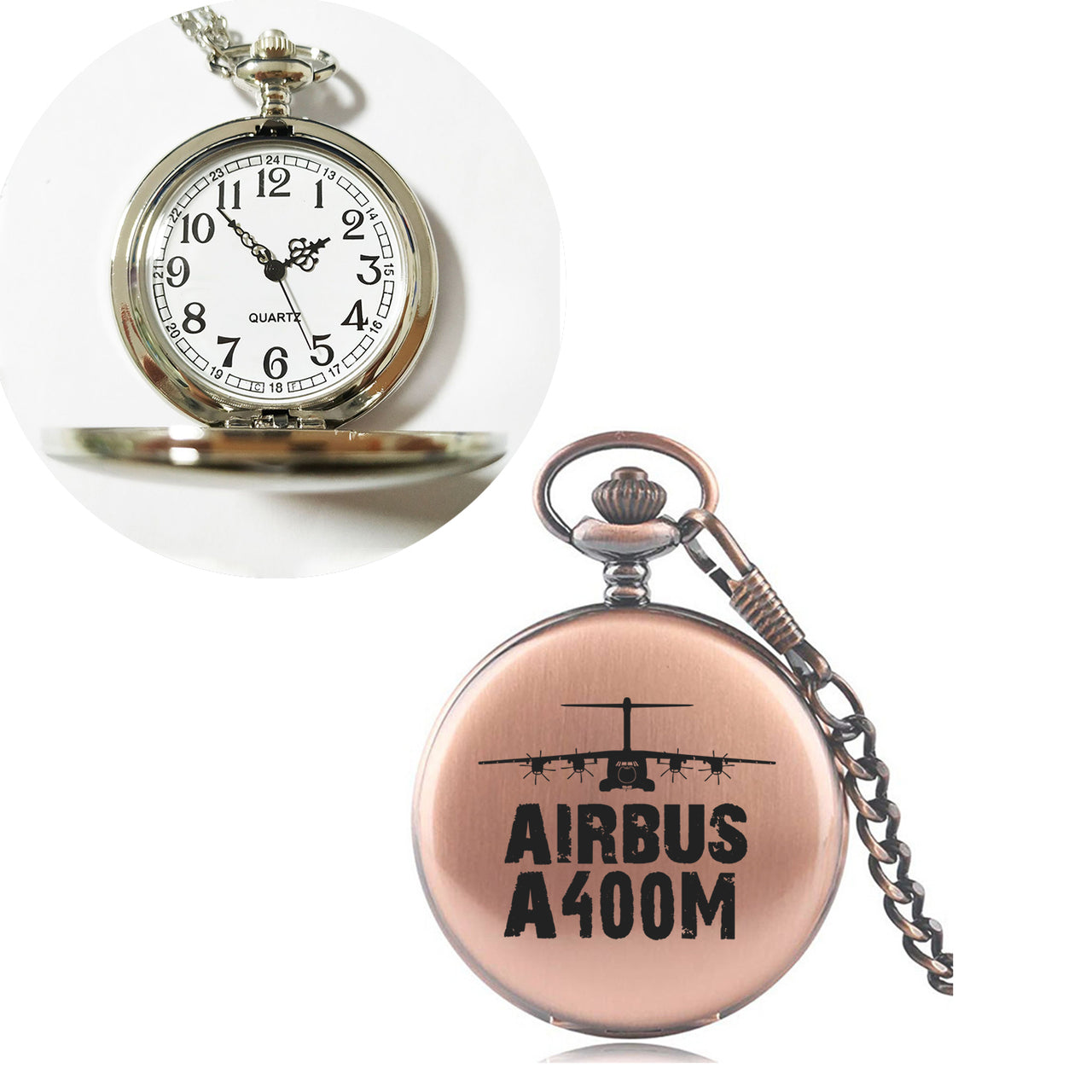 Airbus A400M & Plane Designed Pocket Watches