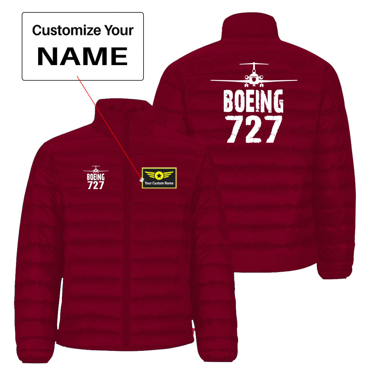 Boeing 727 & Plane Designed Padded Jackets