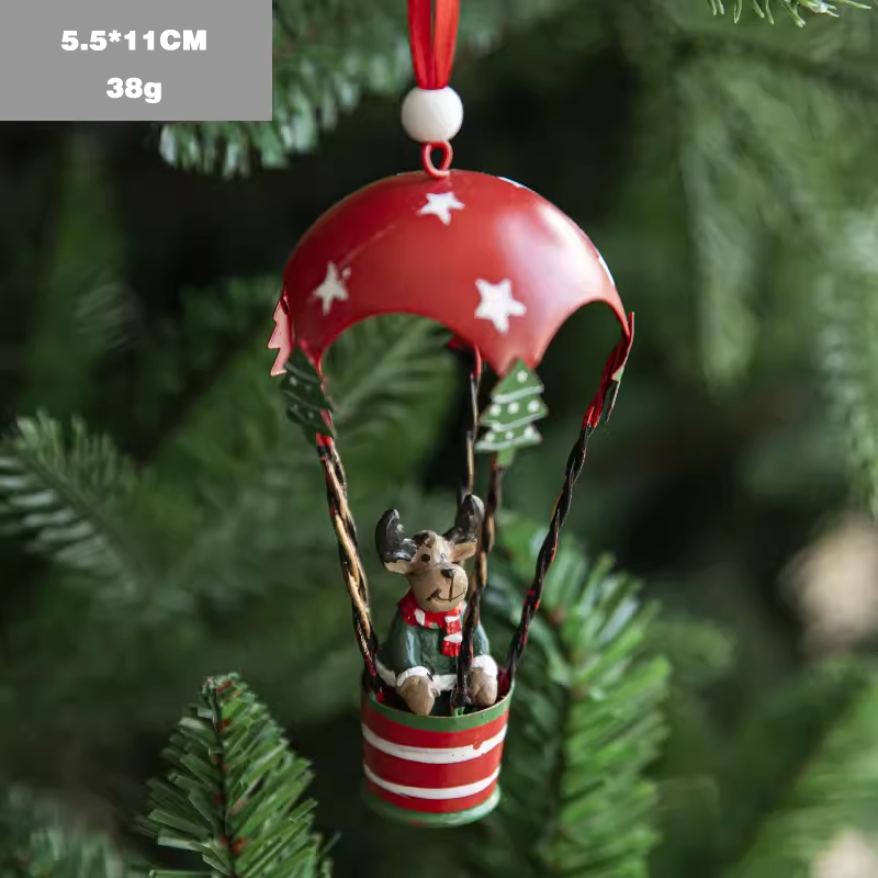 Hot Air Balloon Santa Claus Snowman&Reindeer Claus  for Christmas Tree (1) Didiseaon Ornaments