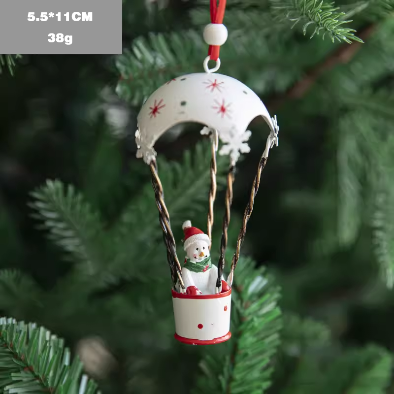 Hot Air Balloon Santa Claus Snowman&Reindeer Claus  for Christmas Tree (1) Didiseaon Ornaments