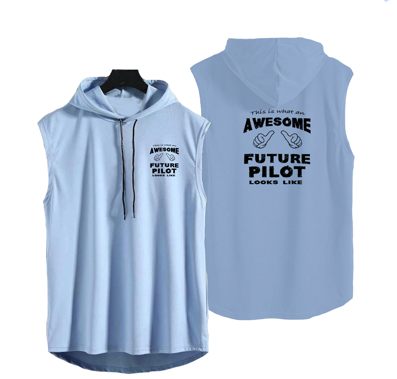 Future Pilot Designed Hooded Tank Tops