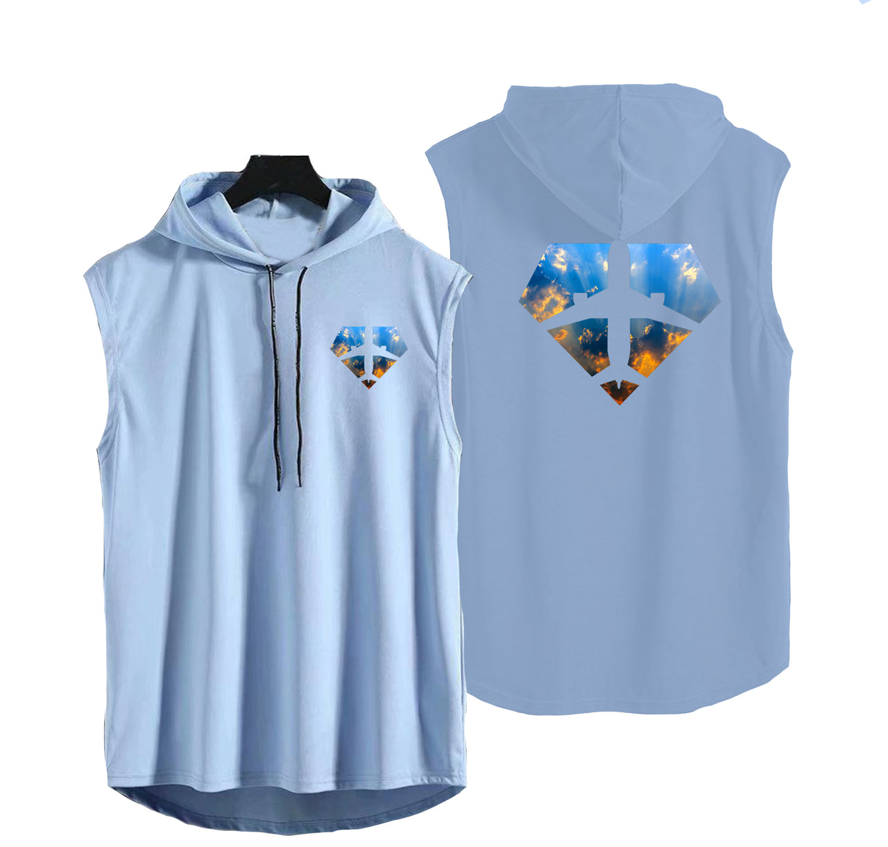 Supermen of The Skies (Sunrise) Designed Hooded Tank Tops