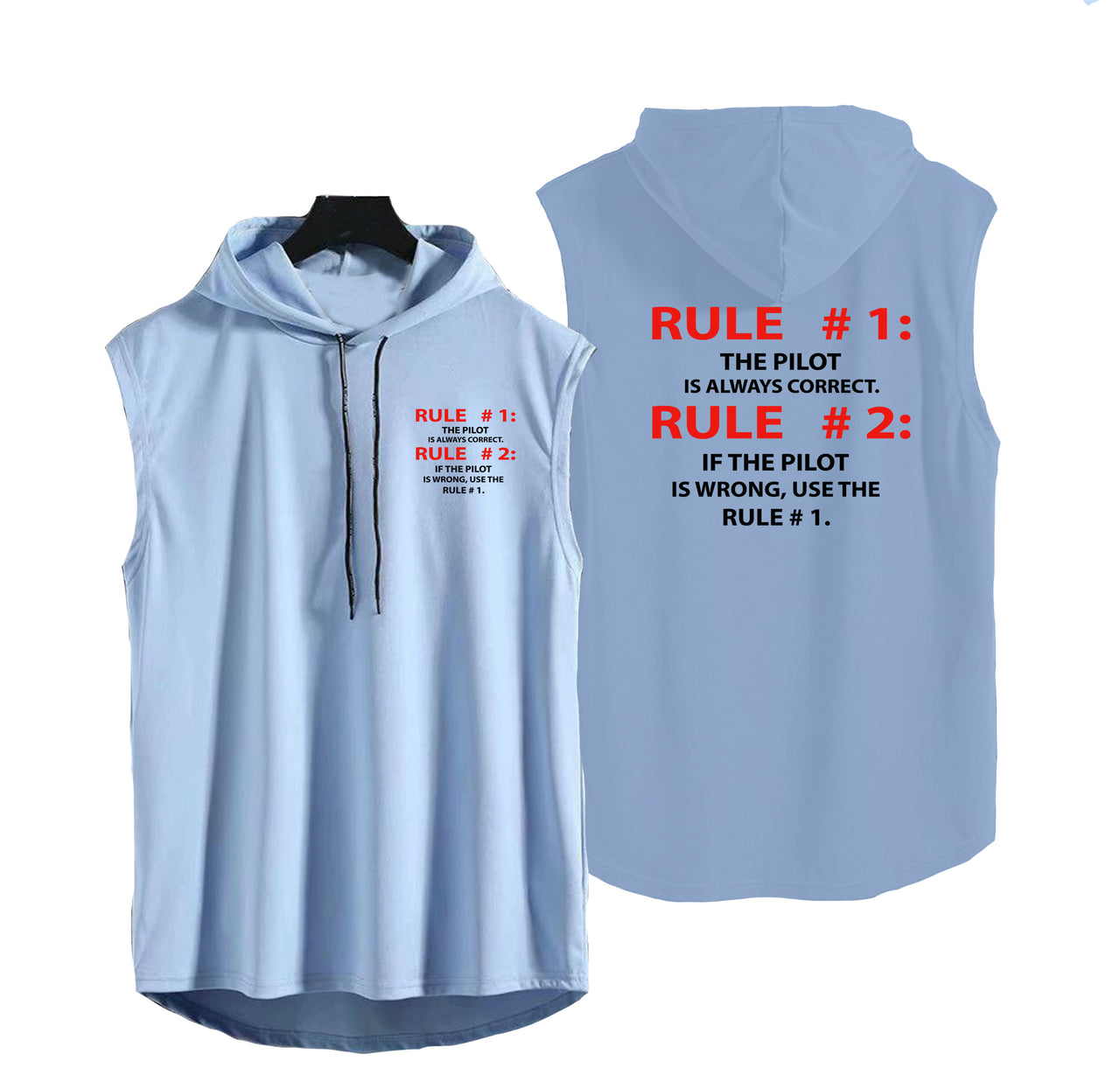 Rule 1 - Pilot is Always Correct Designed Hooded Tank Tops