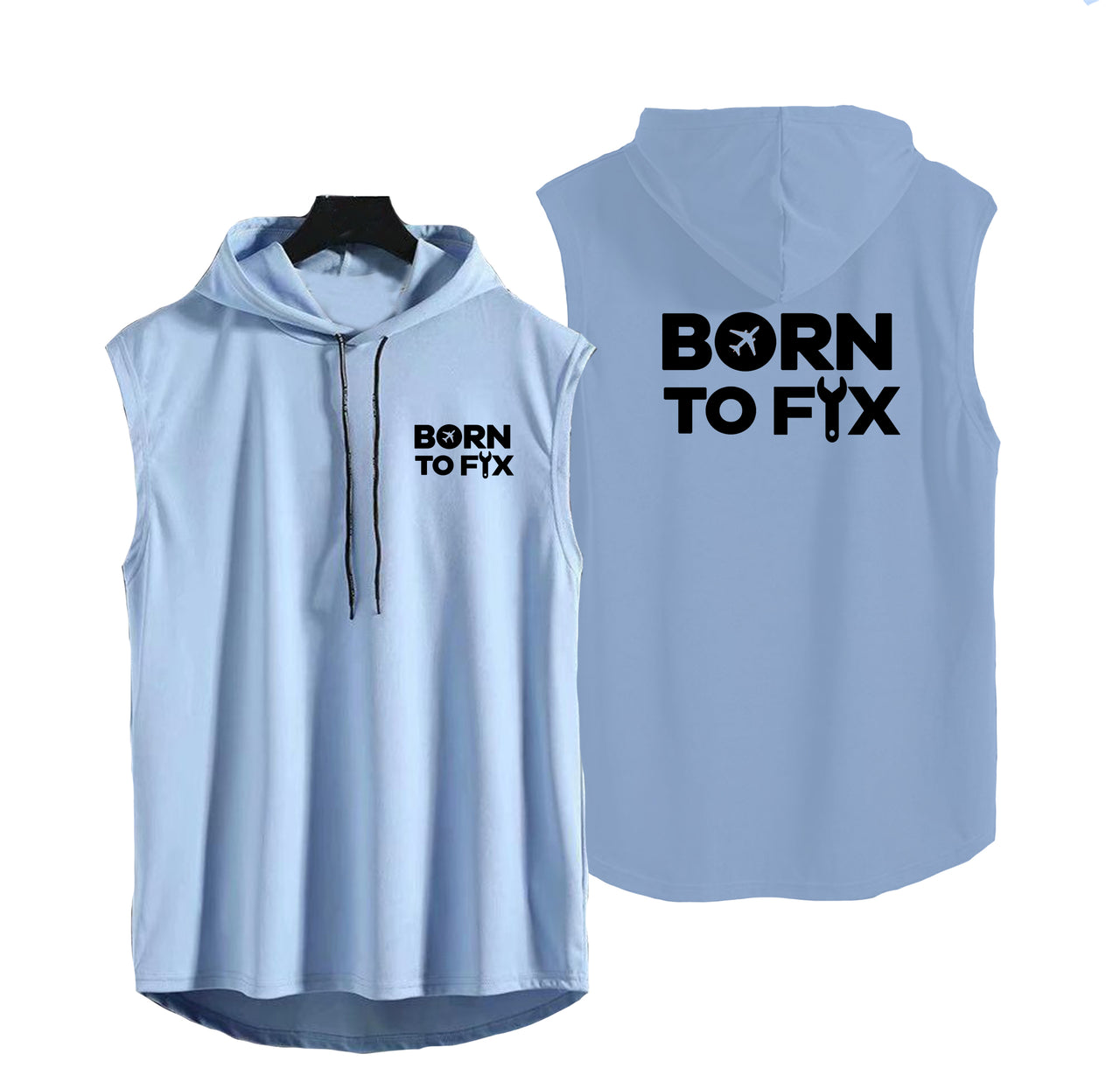 Born To Fix Airplanes Designed Hooded Tank Tops