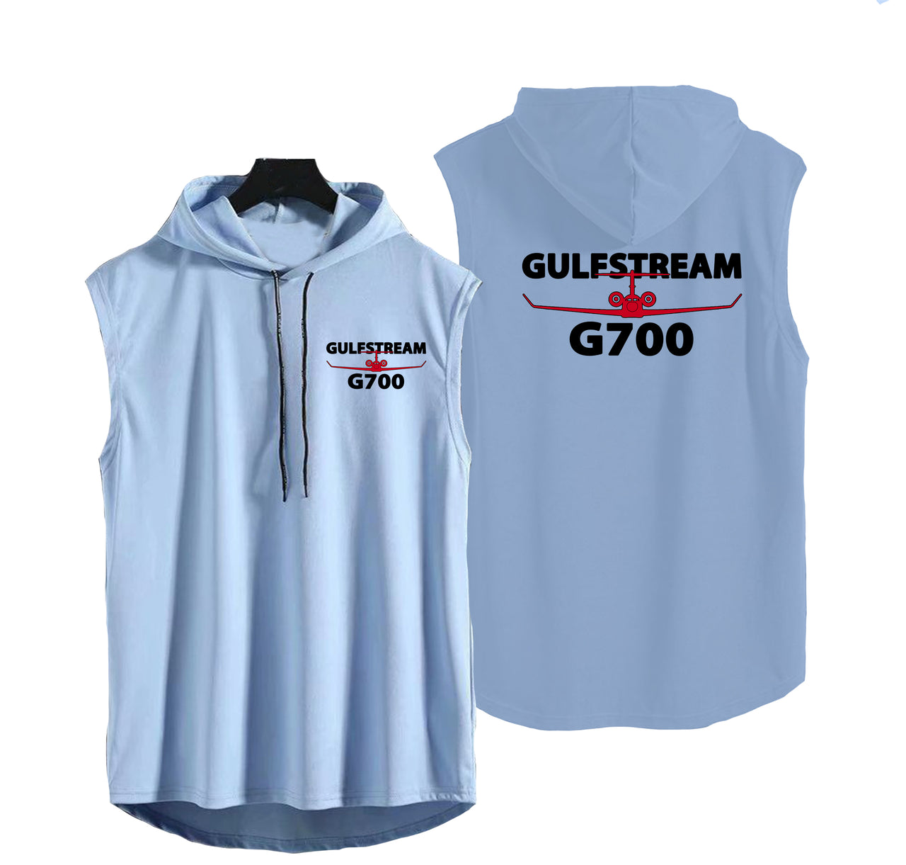 Amazing Gulfstream G700 Designed Hooded Tank Tops