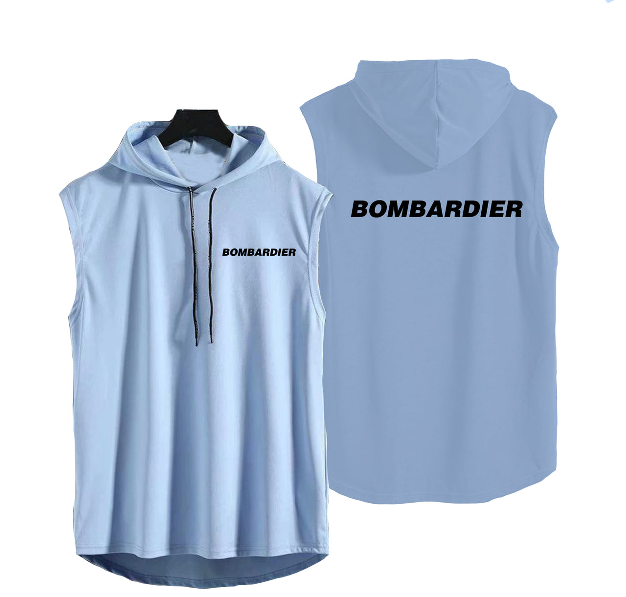 Bombardier & Text Designed Hooded Tank Tops