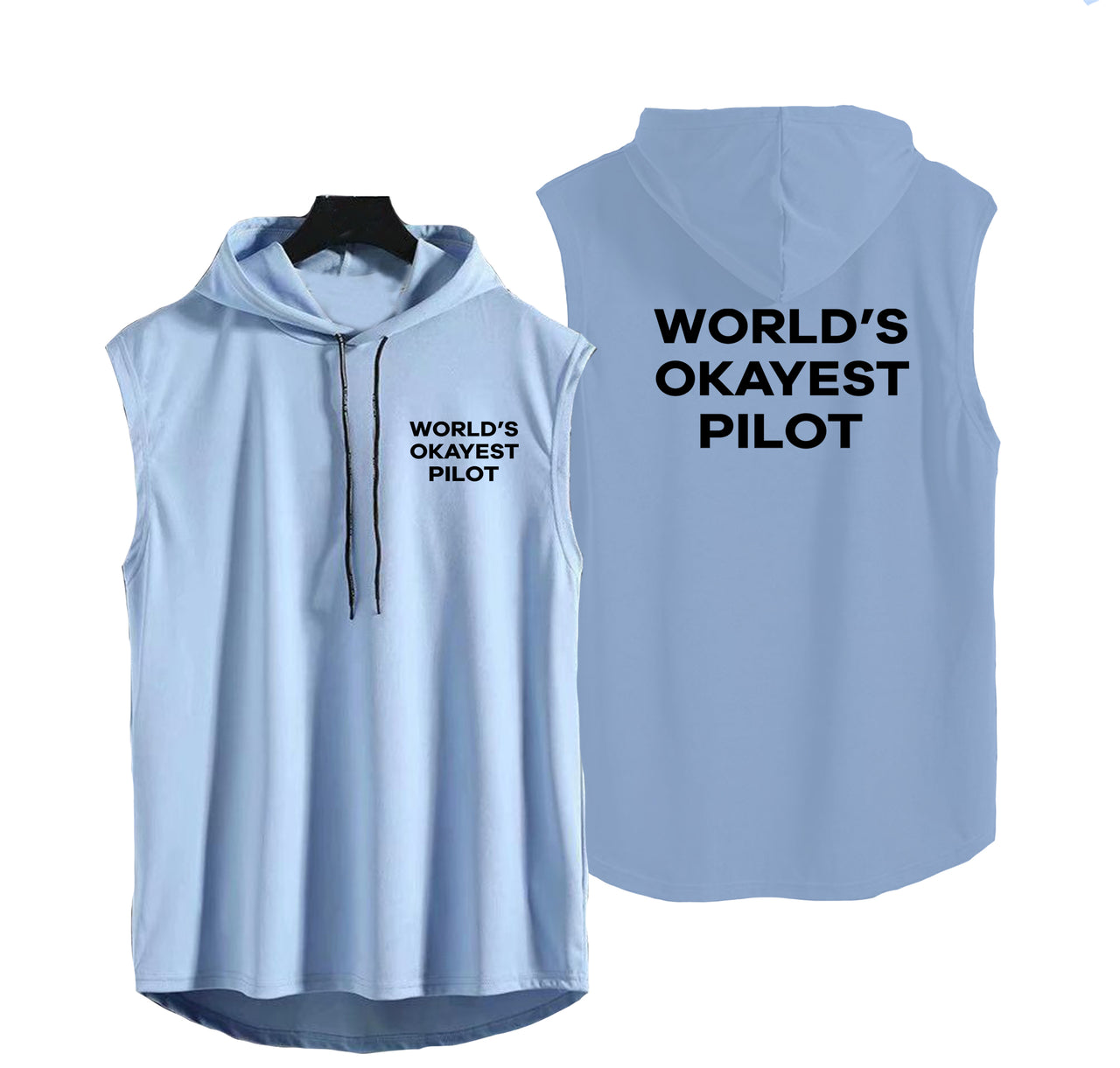 World's Okayest Pilot Designed Hooded Tank Tops