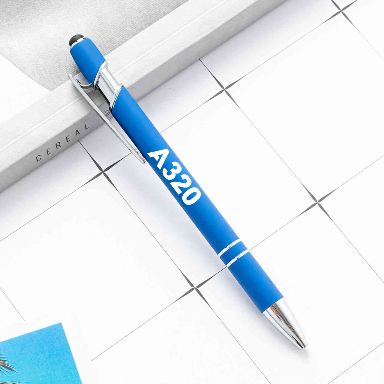 A320 Flat Text Designed Ballpens Capacitive Screen Touch Pens