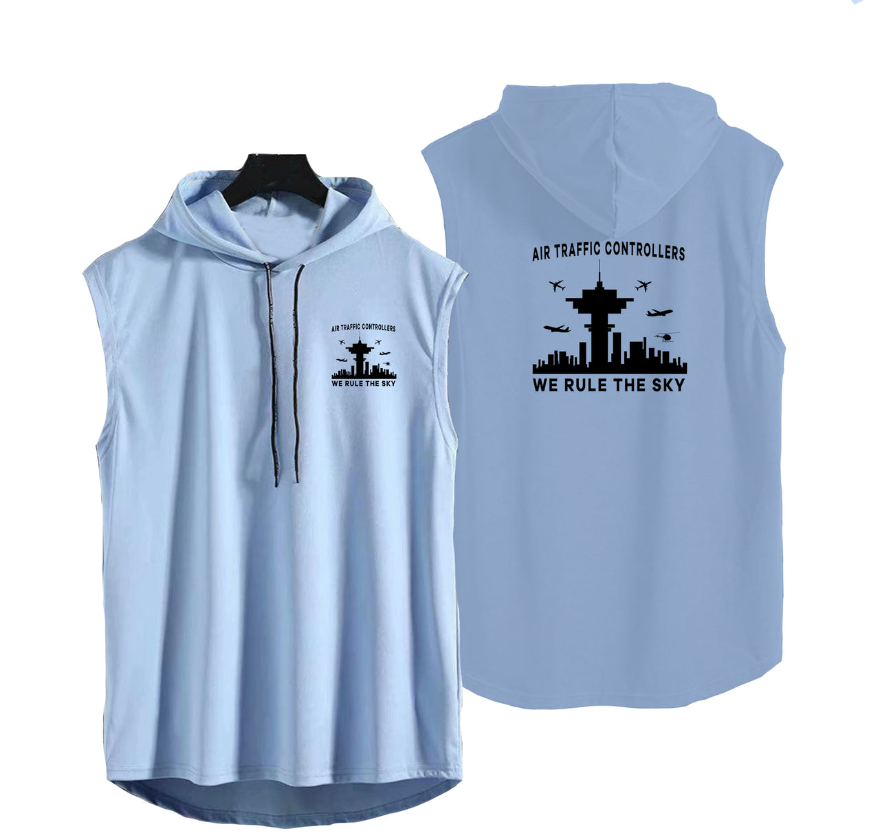 Air Traffic Controllers - We Rule The Sky Designed Hooded Tank Tops