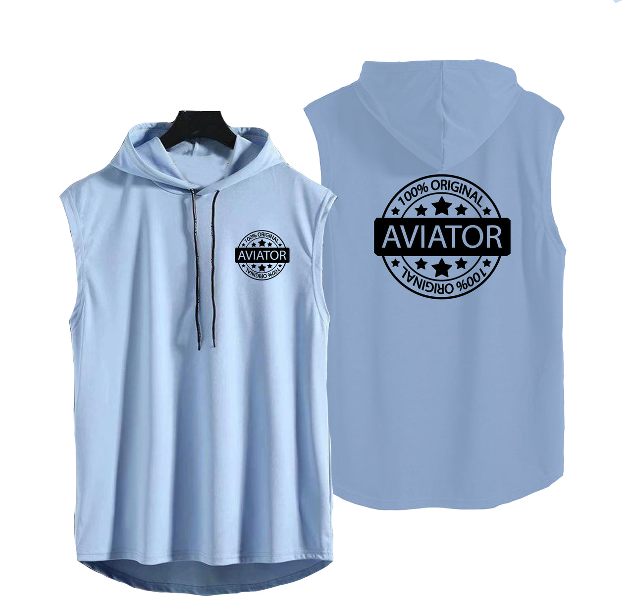 %100 Original Aviator Designed Hooded Tank Tops