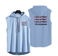 Thumbnail for I Fly Airplanes Designed Hooded Tank Tops