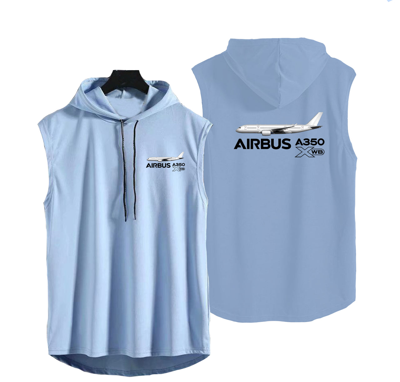 The Airbus A350 WXB Designed Hooded Tank Tops