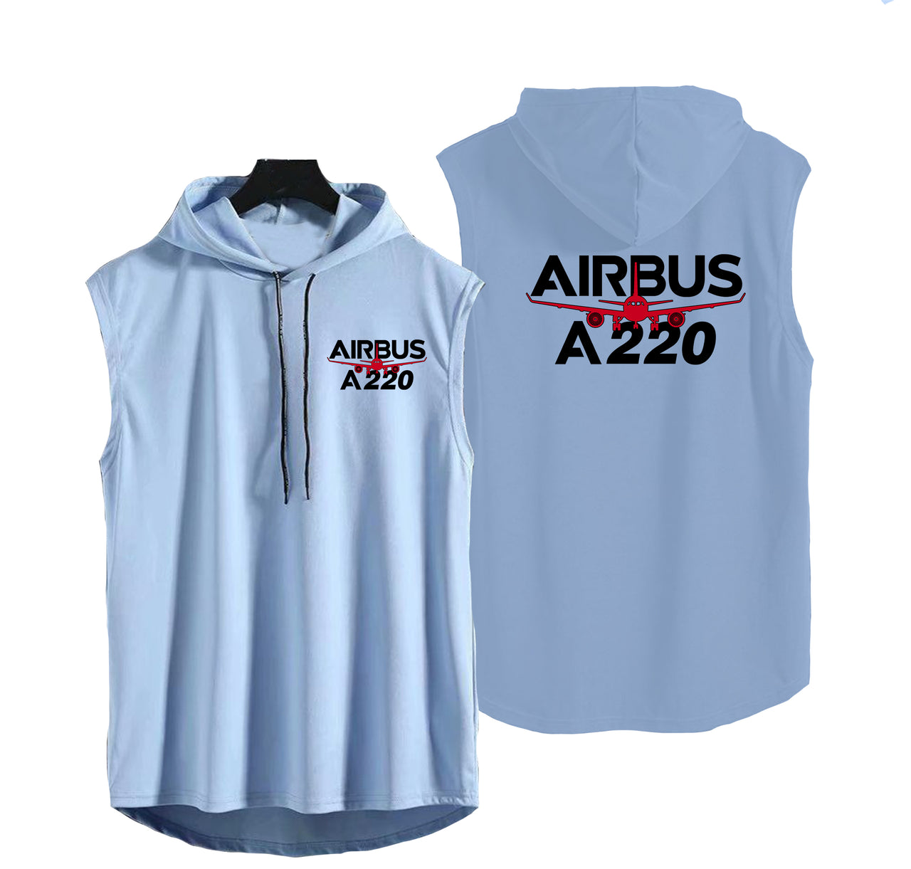 Amazing Airbus A220 Designed Hooded Tank Tops