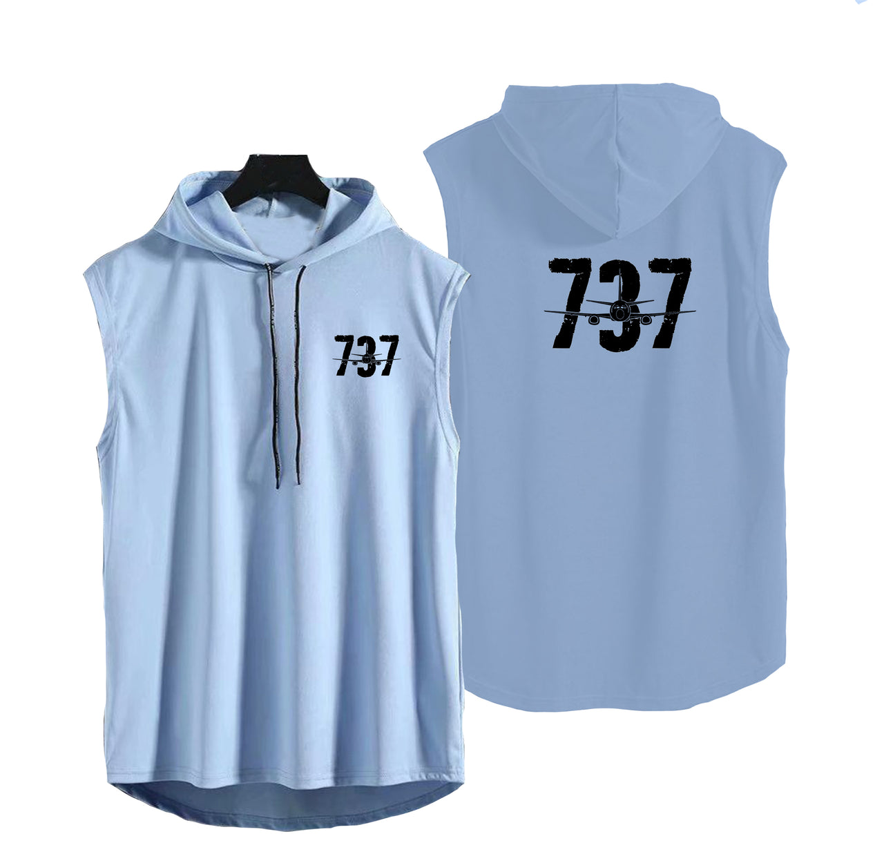 Boeing 737 Designed Designed Hooded Tank Tops