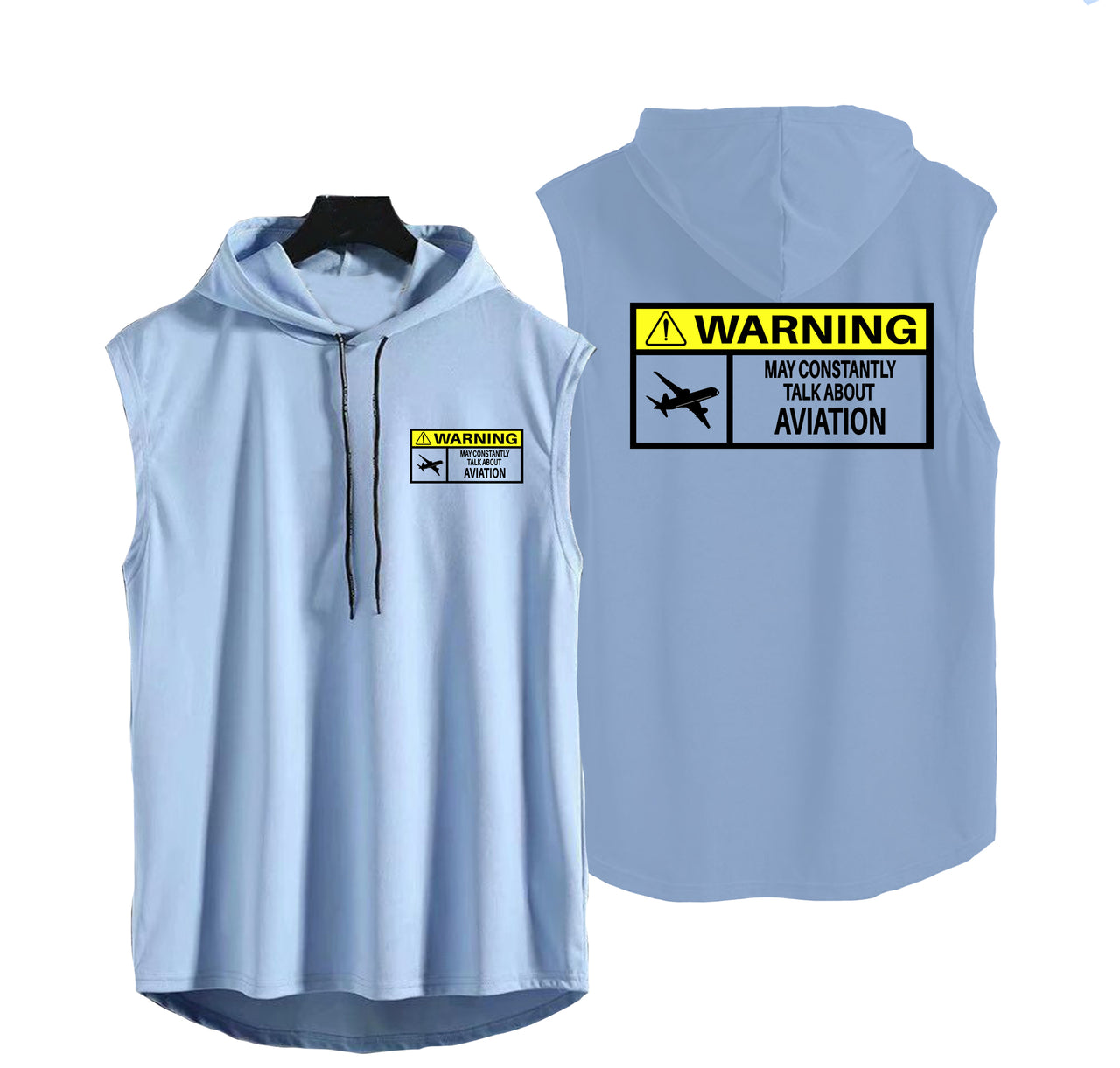 Warning May Constantly Talk About Aviation Designed Hooded Tank Tops