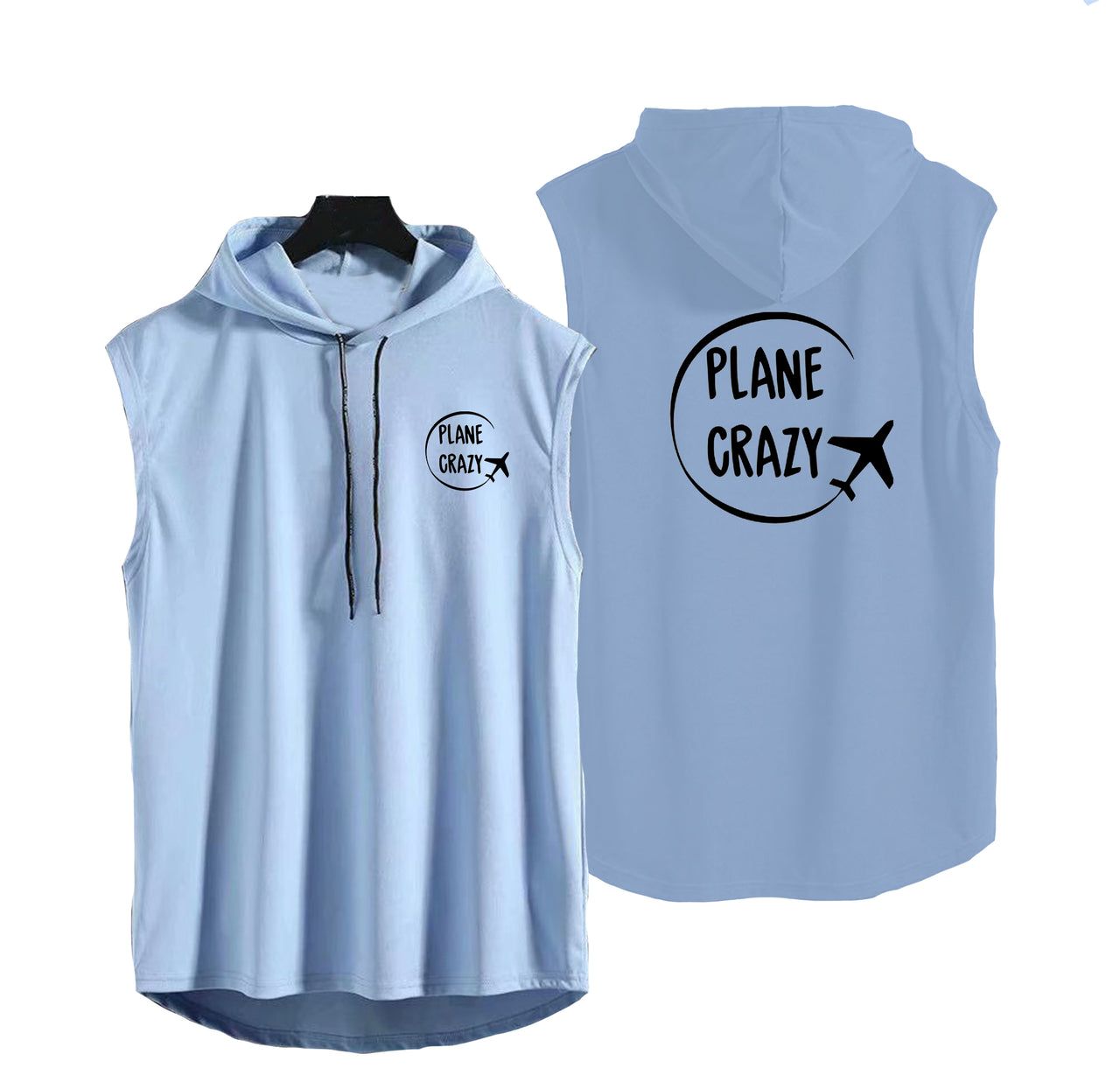 Plane Crazy Designed Hooded Tank Tops