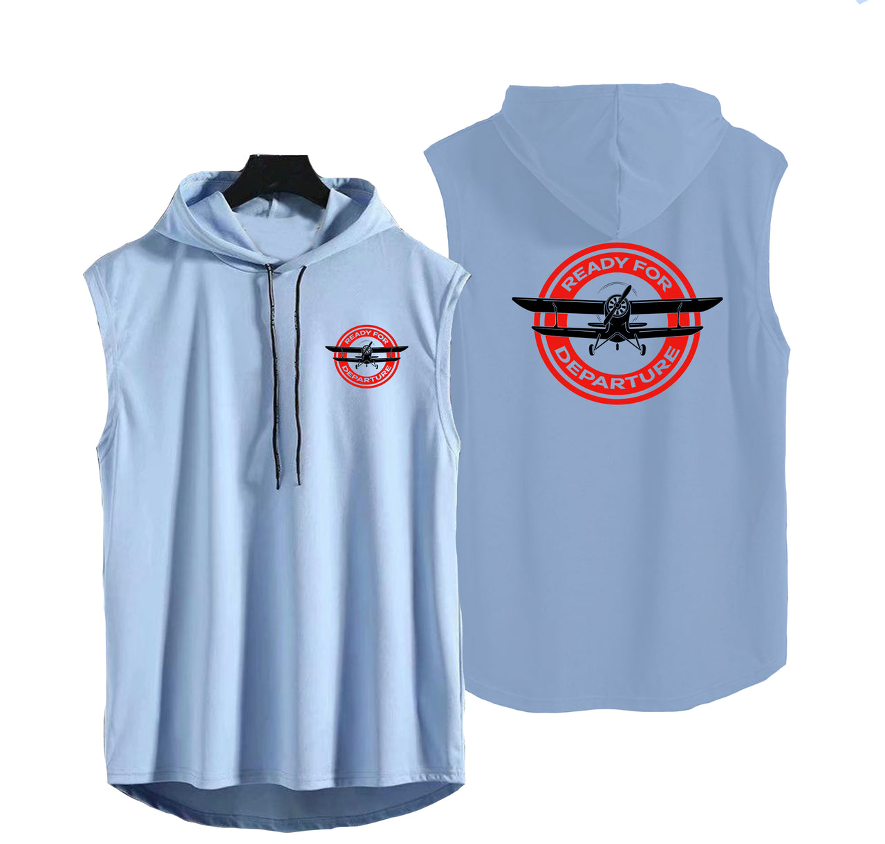 Ready for Departure Designed Hooded Tank Tops