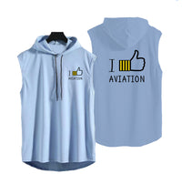 Thumbnail for I Like Aviation Designed Hooded Tank Tops