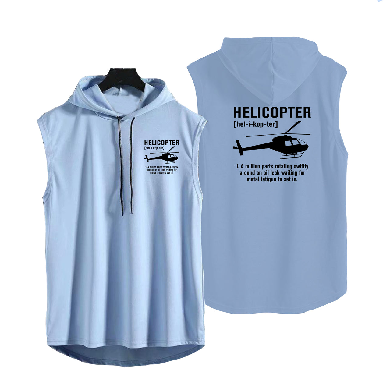 Helicopter [Noun] Designed Hooded Tank Tops