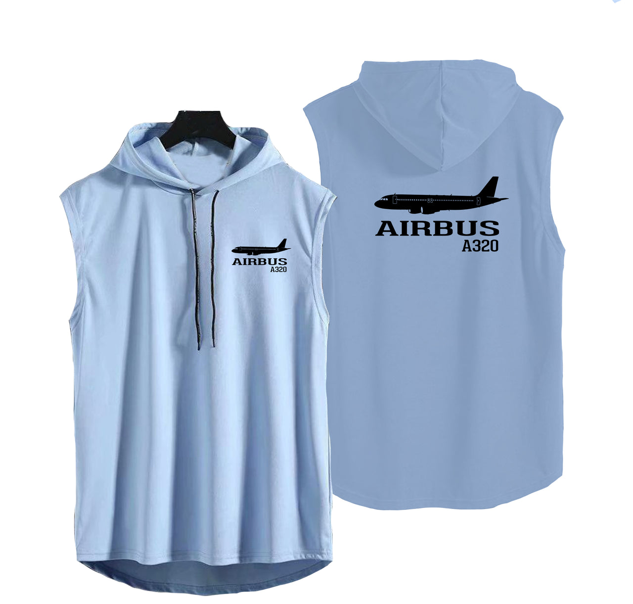 Airbus A320 Printed Designed Hooded Tank Tops