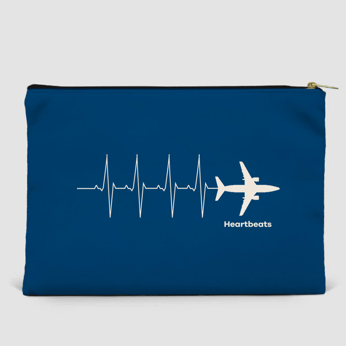 Aviation Heartbeats Designed Zipper Pouch