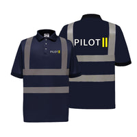 Thumbnail for Pilot & Stripes (2 Lines) Designed Reflective Polo T-Shirts