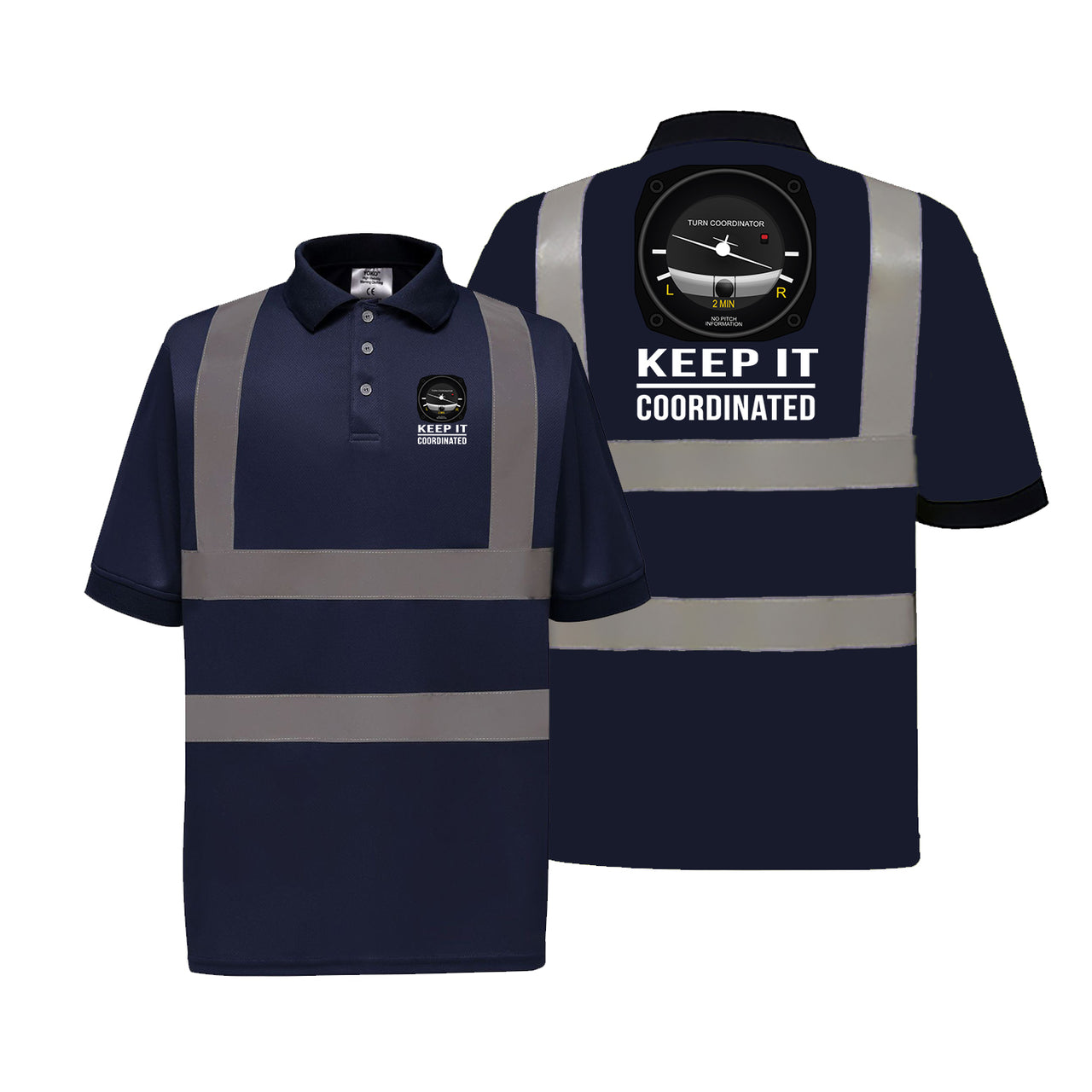 Keep It Coordinated Designed Reflective Polo T-Shirts